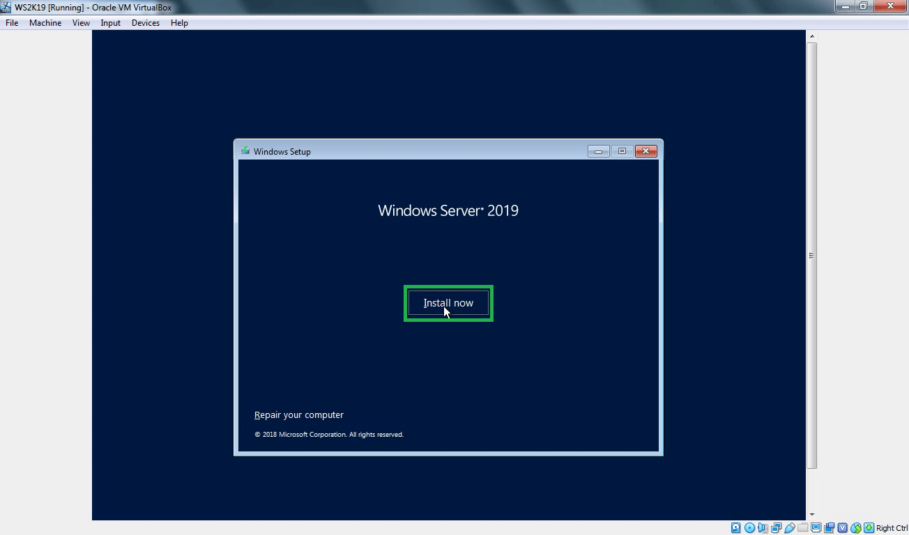 Просмотр изображений windows server 2019