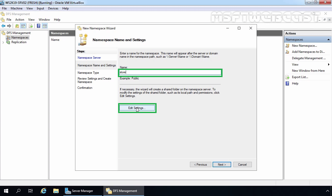 Install and Configure DFS Namespace on Windows Server 2019