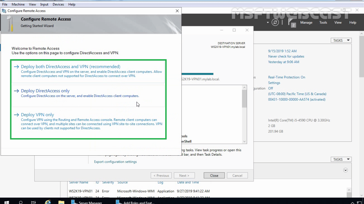 How to Install Remote Access Service on Windows Server 2019 Part-1