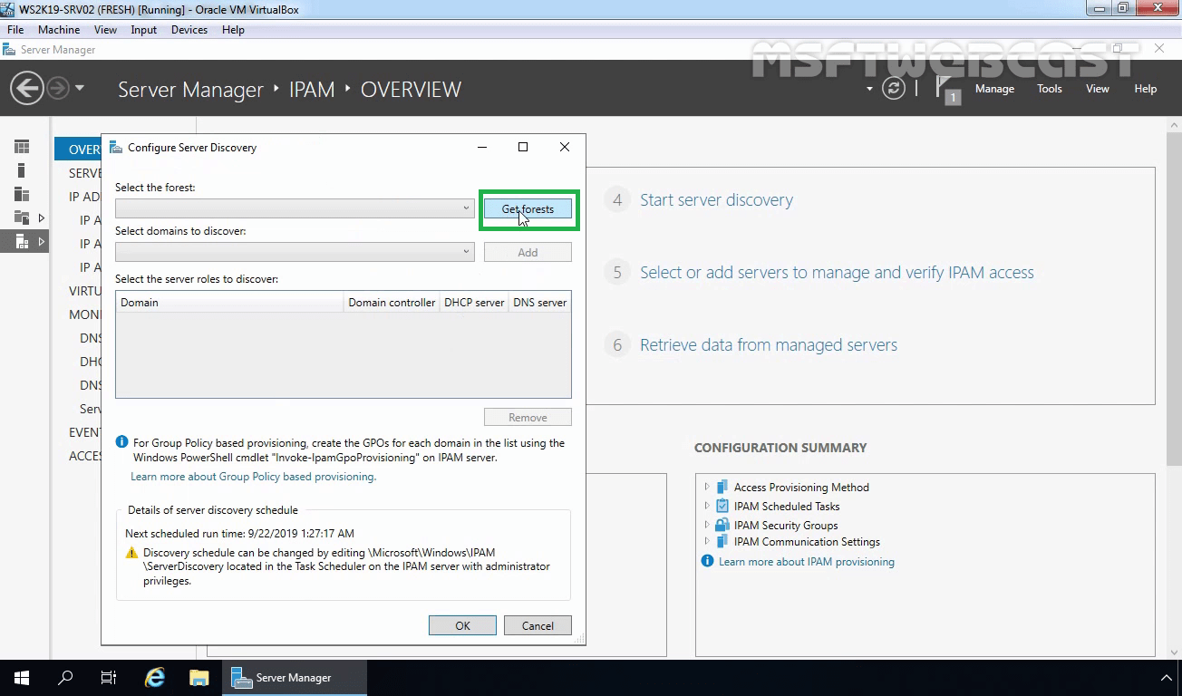 Install and Configure IPAM in Windows Server 2019