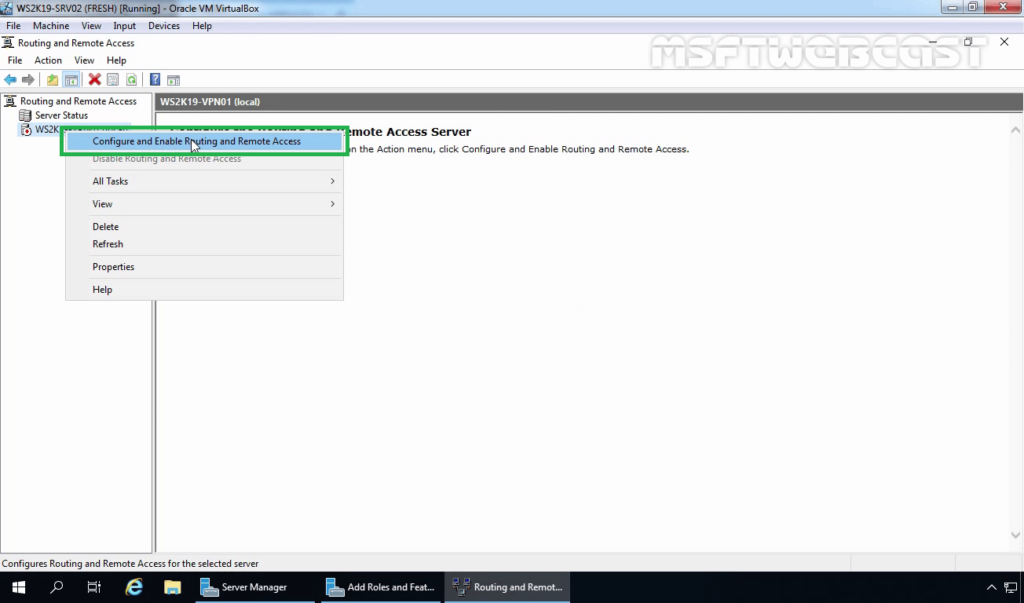 3. Configure and Enable Routing and Remote Access