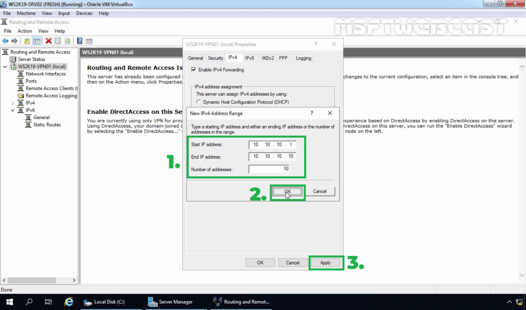 12. Specify the IP Address Range