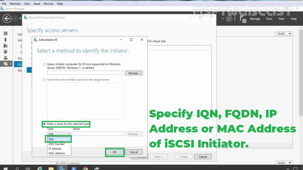 Install and Configure iSCSI Target in Windows Server 2019