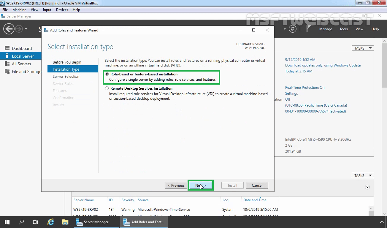 Installation base. Windows Server 2019 NPS. Windows Server 2019 настройка NPS. Interception configuration Window.