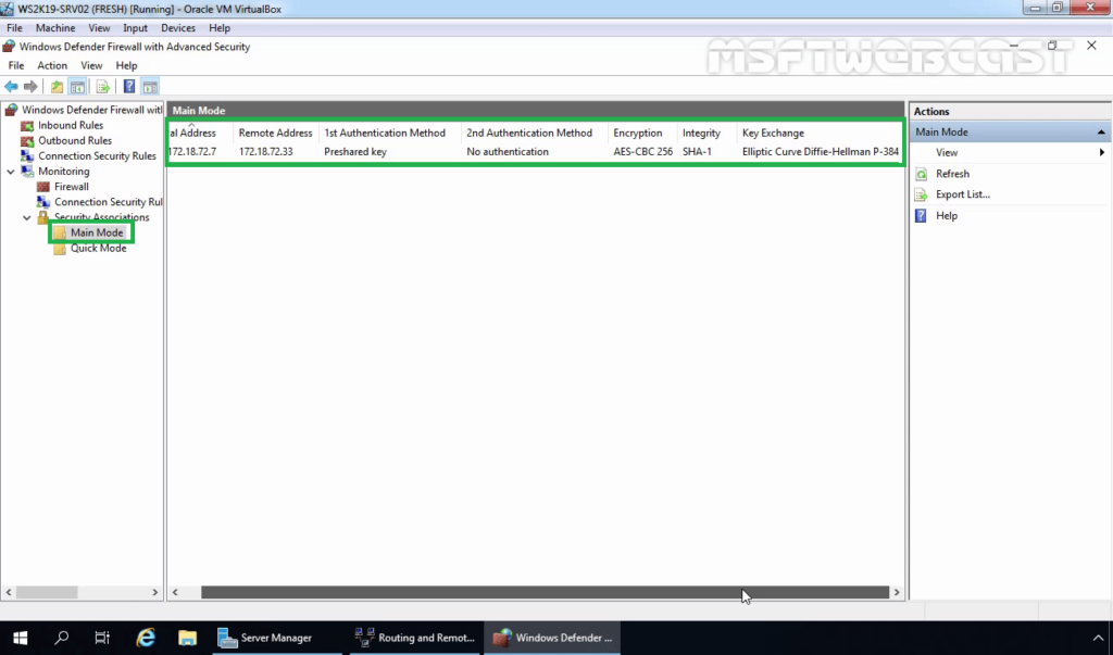 4. Monitor IPsec Main Mode Information