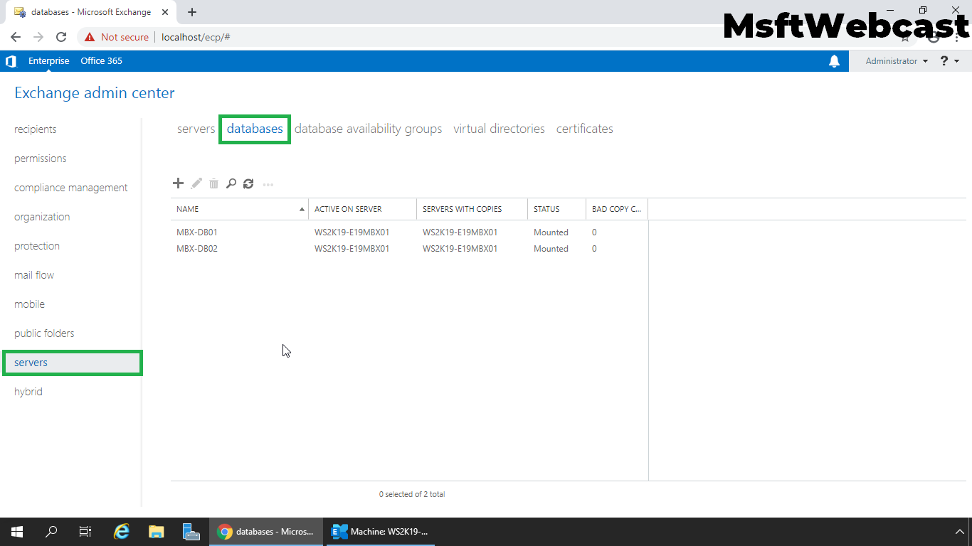 Configure Storage Quota for Mailbox Database Exchange 2019