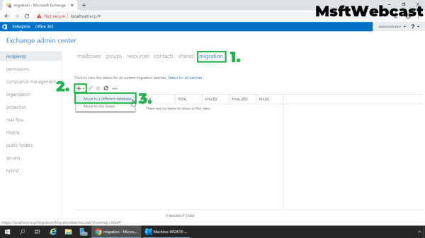Move Mailbox From One Database To Other In Exchange 2019