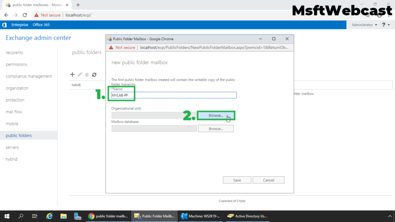 Create A Public Folder Mailbox In Exchange 2019