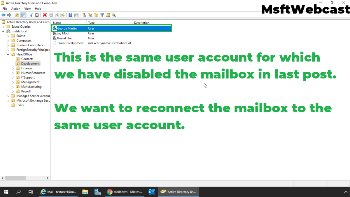 How to Connect a Disabled Mailbox in Exchange 2019