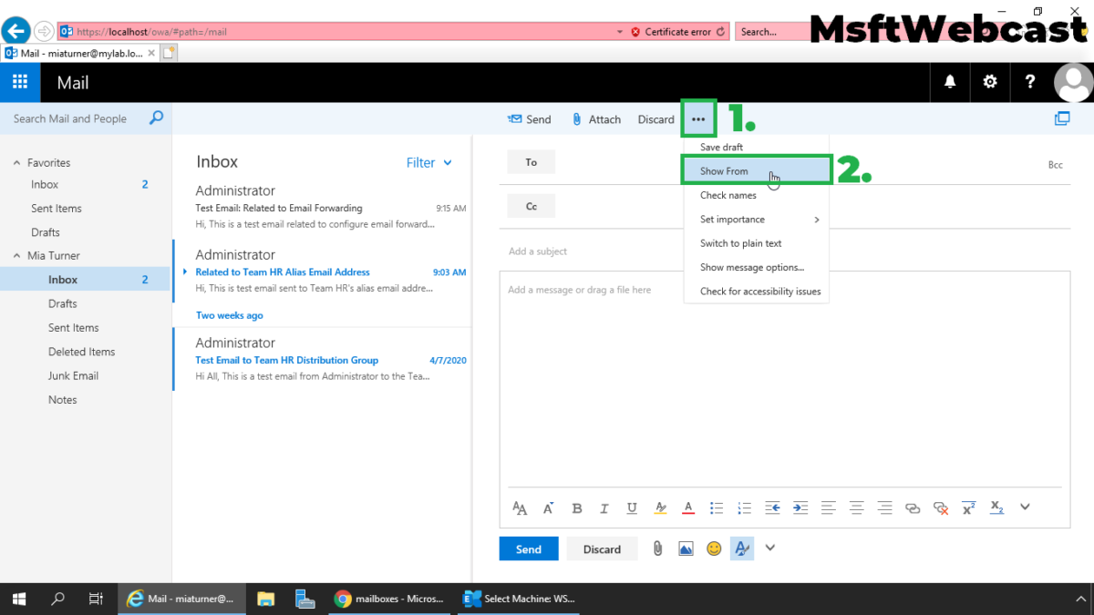 Send as send on behalf outlook разница