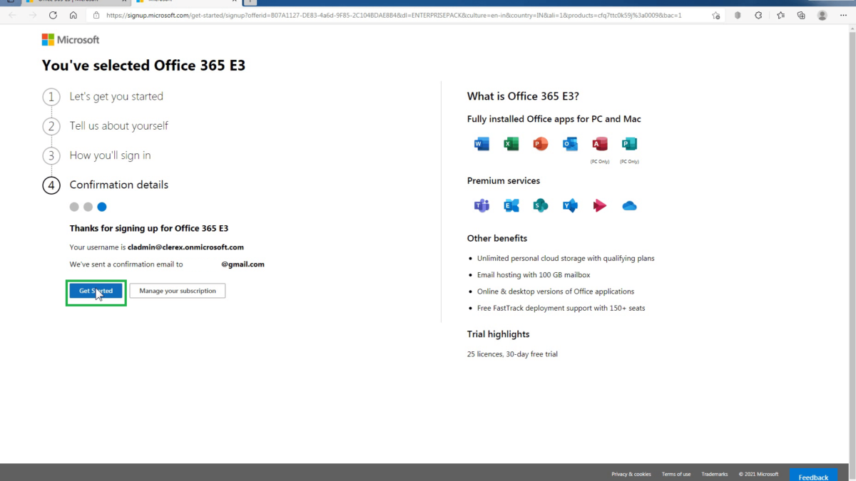 How to Create an Office 365 E3 Trial Subscription