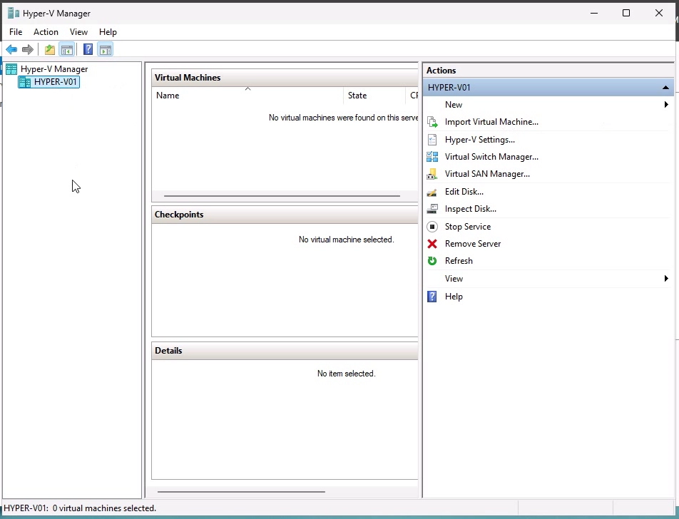 Open Hyper-V Manager
