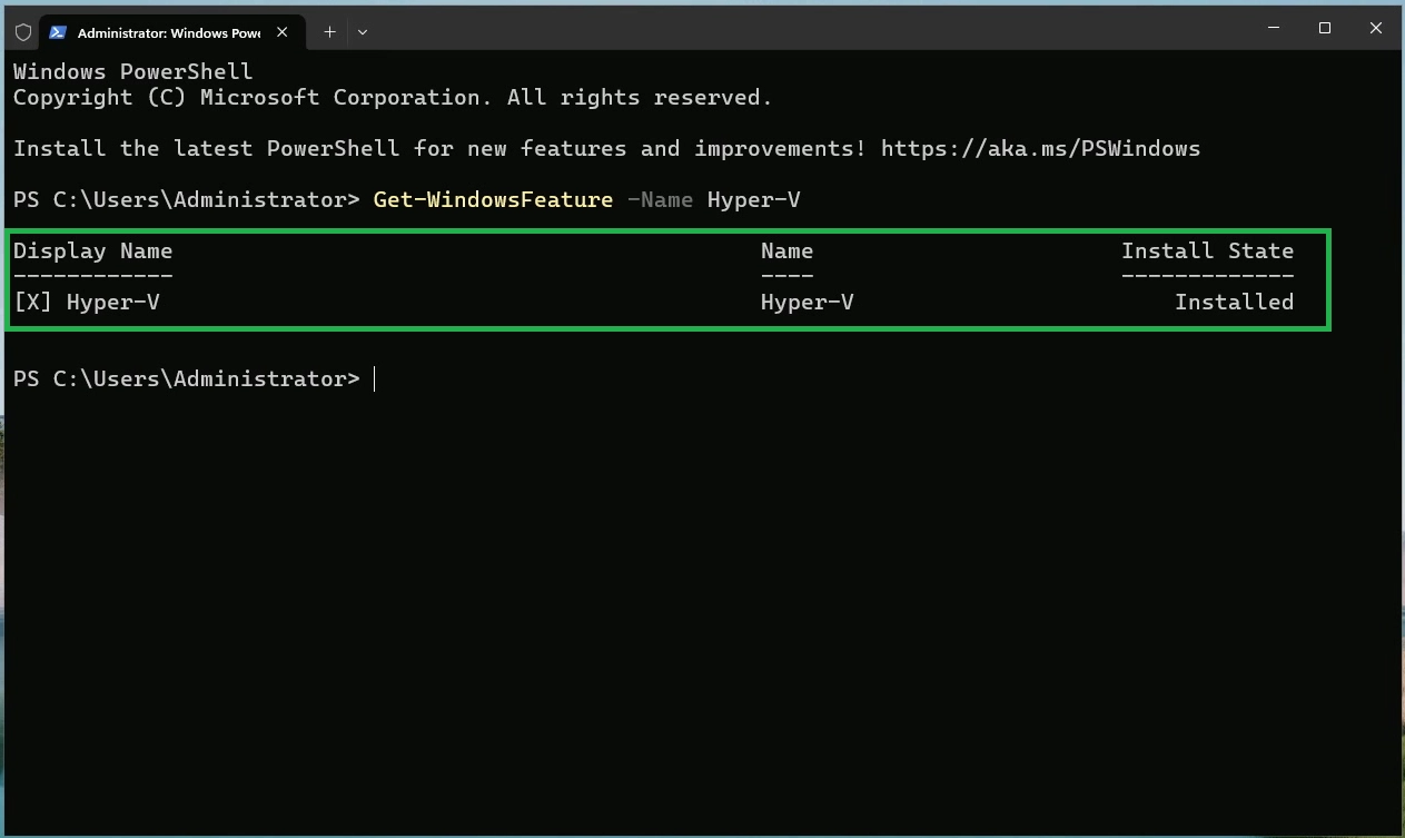 Hyper-V Role is Now Installed