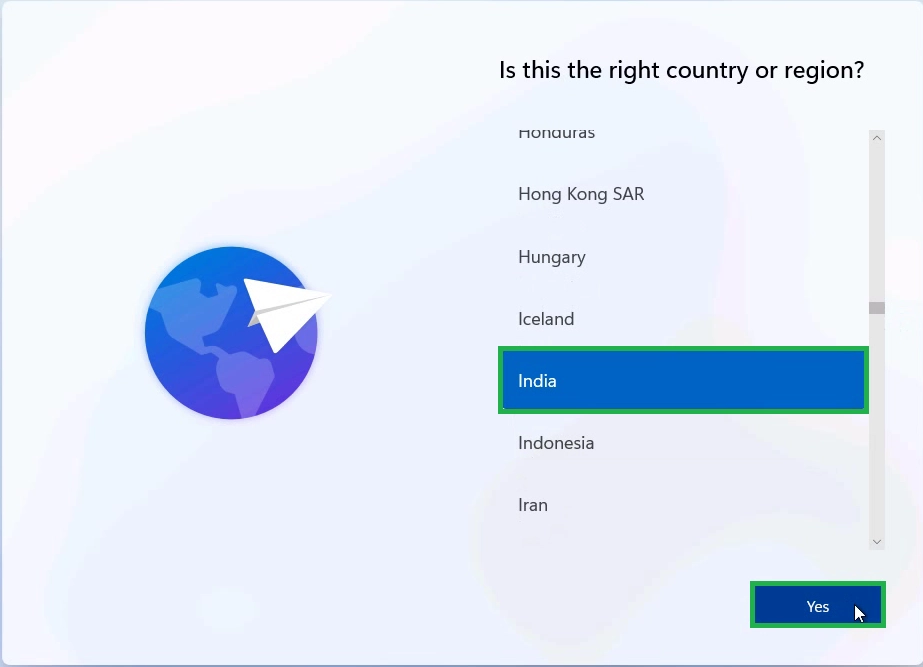 Choose Country or Region