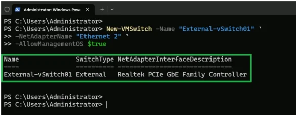 How to Create a Hyper-V Virtual Switch Using PowerShell