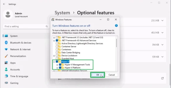 Enable Hyper-V Feature in Windows 11