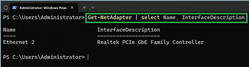 Find Physical Adapter Name