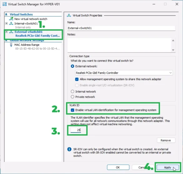 How to Configure VLANs in Hyper-V