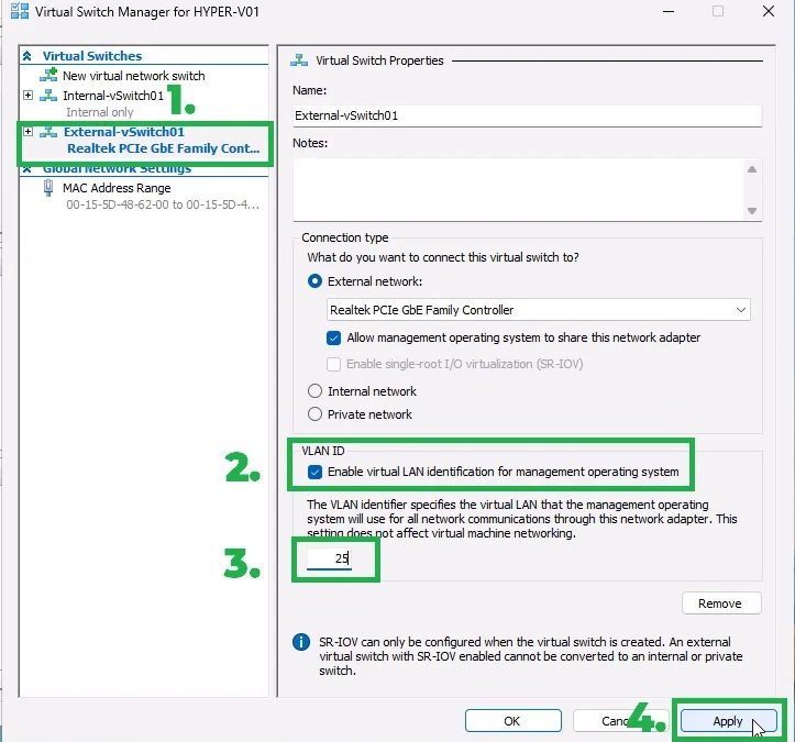 How to Configure VLANs in Hyper-V