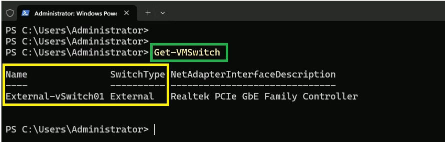 Hyper-V External Virtual Switch
