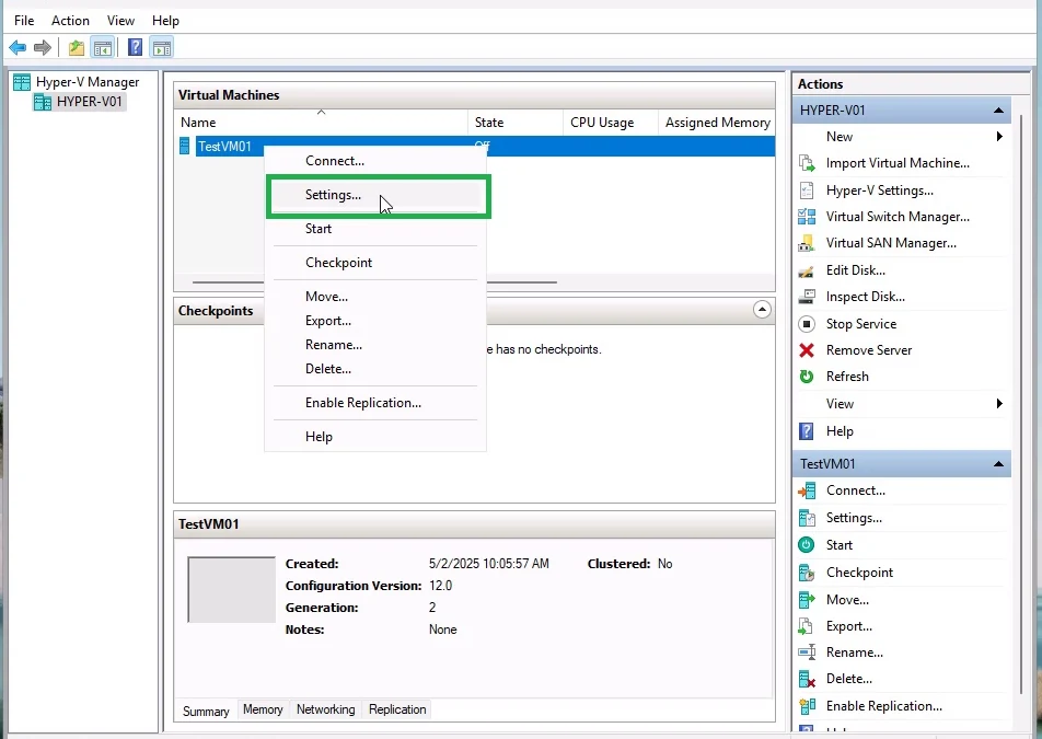 How to Create a New Virtual Machine in Hyper-V on Windows Server 2025