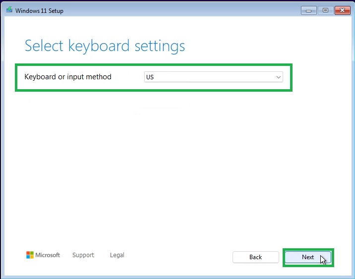 Select Windows 11 Keyboard Settings