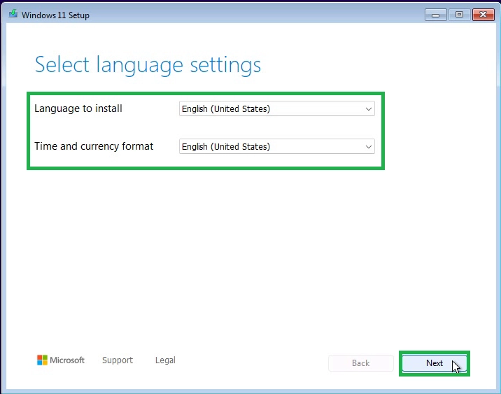 Select Windows 11 Language Settings